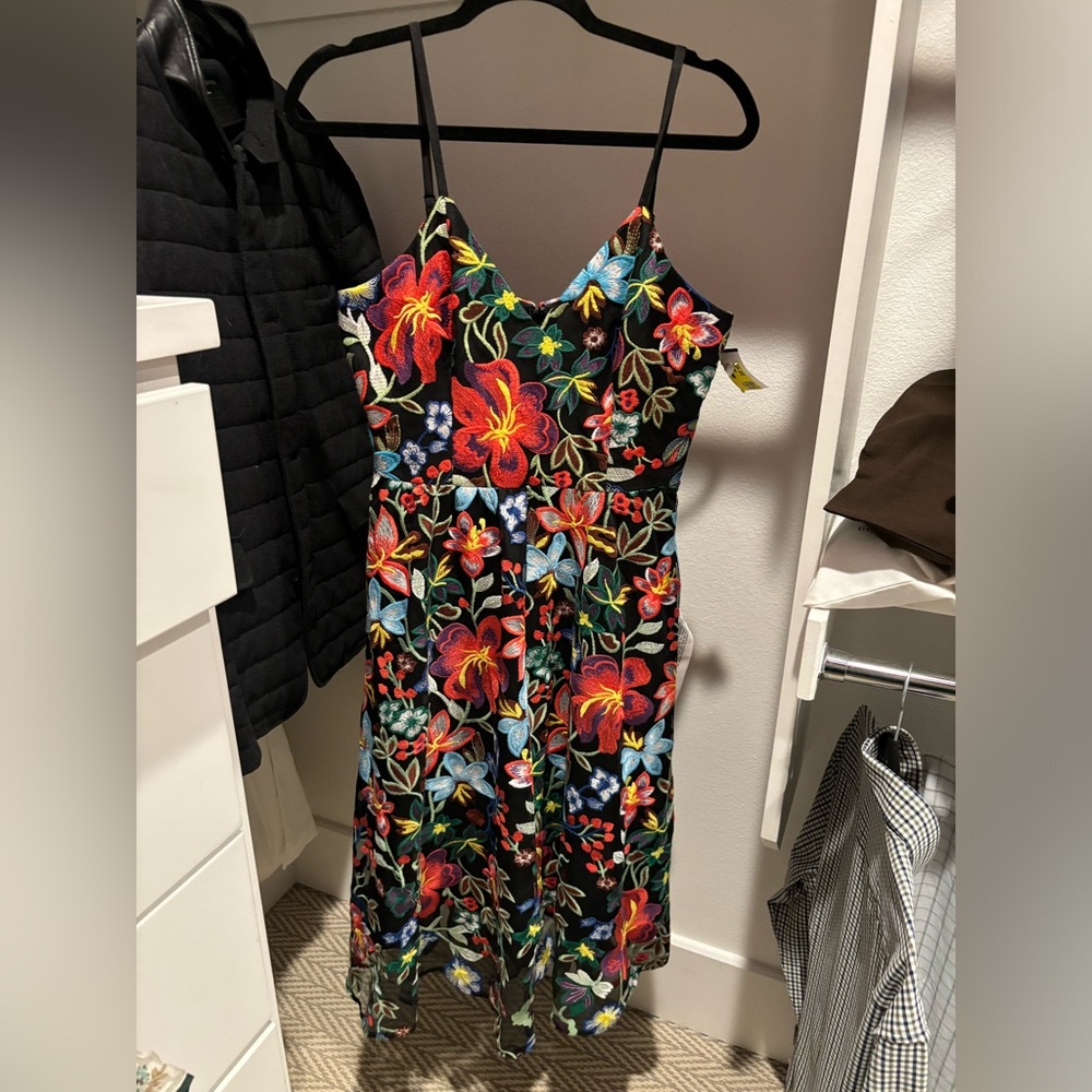 Dress the Population Maren Floral Embroidered Fit & Flare Dress